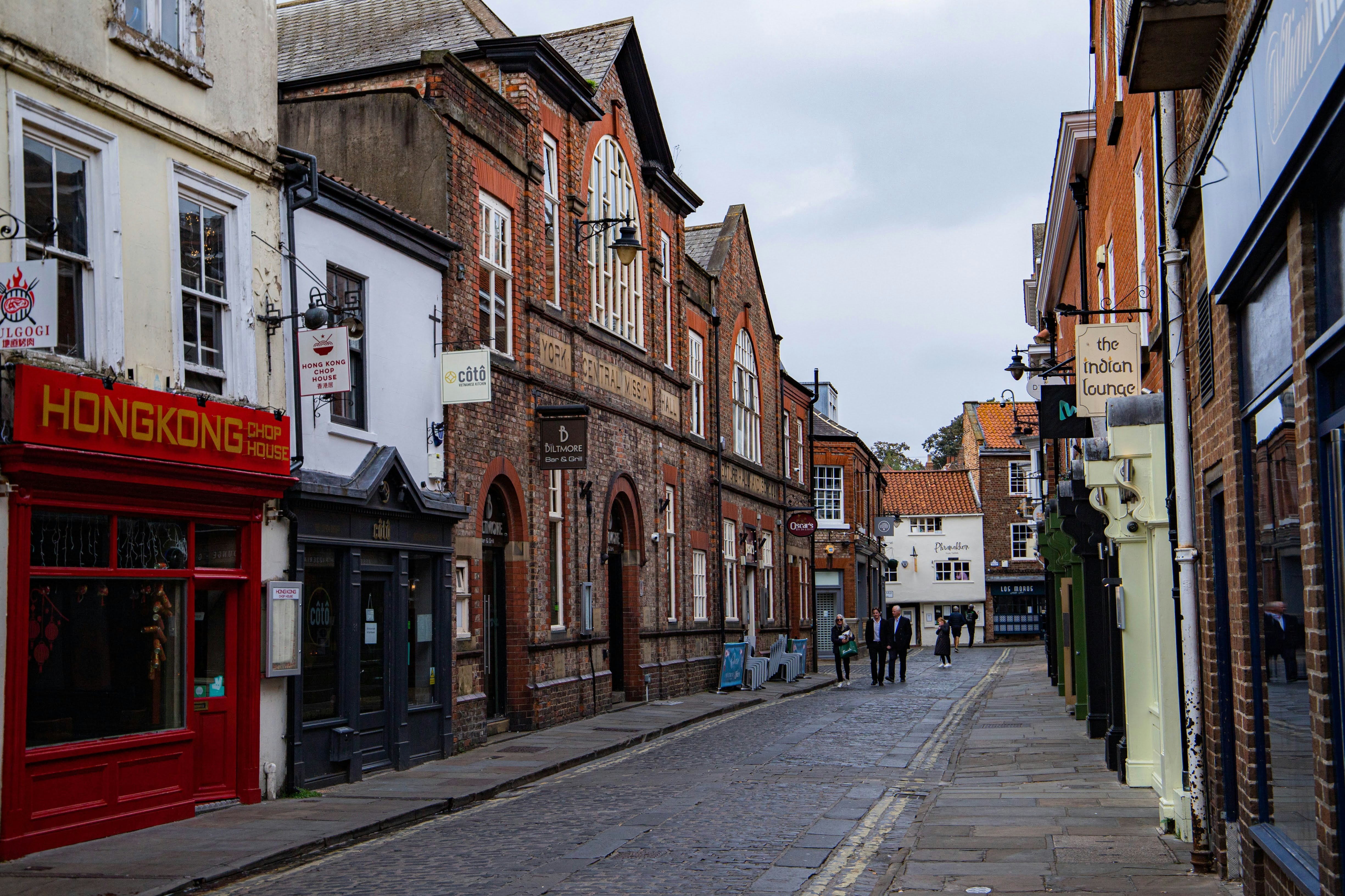 Historic UK city with ancient architecture
